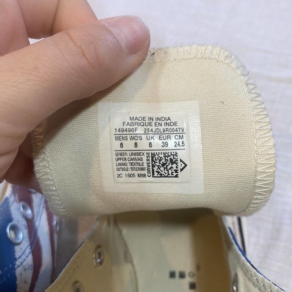 Converse Chuck Taylor All Star High Chili Paste/Blue/White 149496f Men Size 6 W8 - Picture 6 of 8